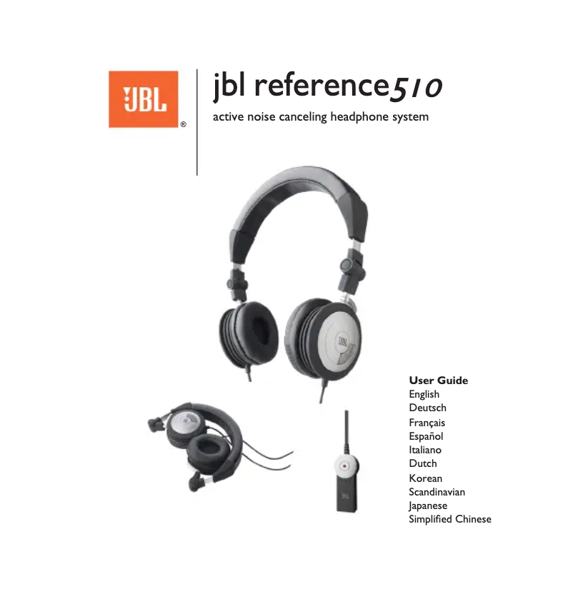 Page 1 of the manual User Manual JBL Reference 510
