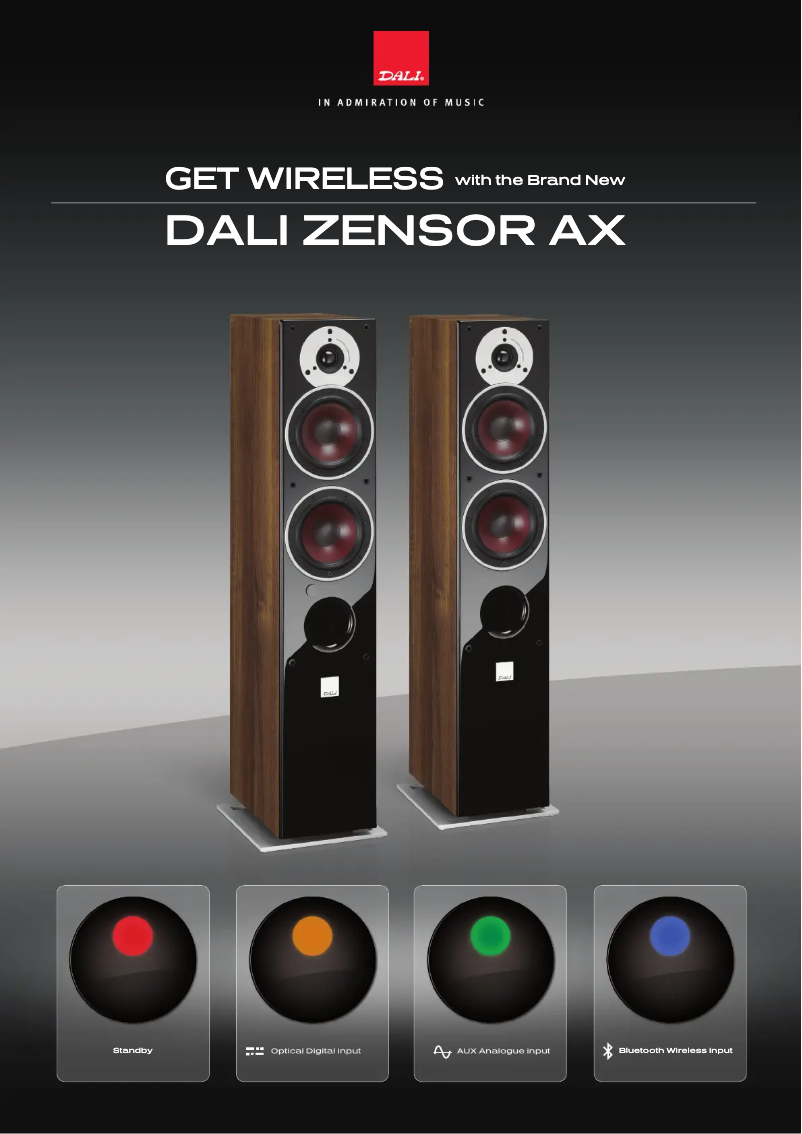 Page 1 of the manual Technical Sheet Dali Zensor 1 AX