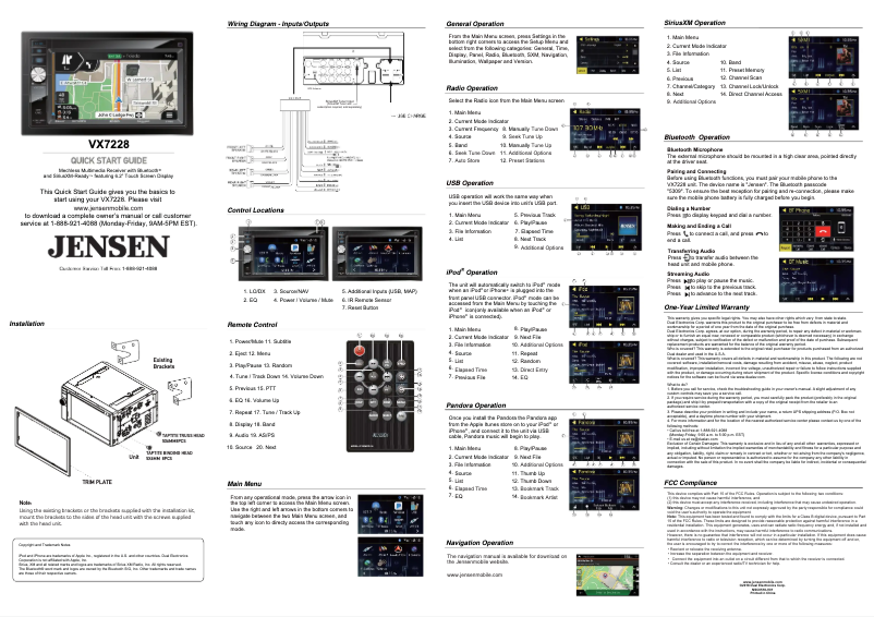 First page image of the manual for VX7228