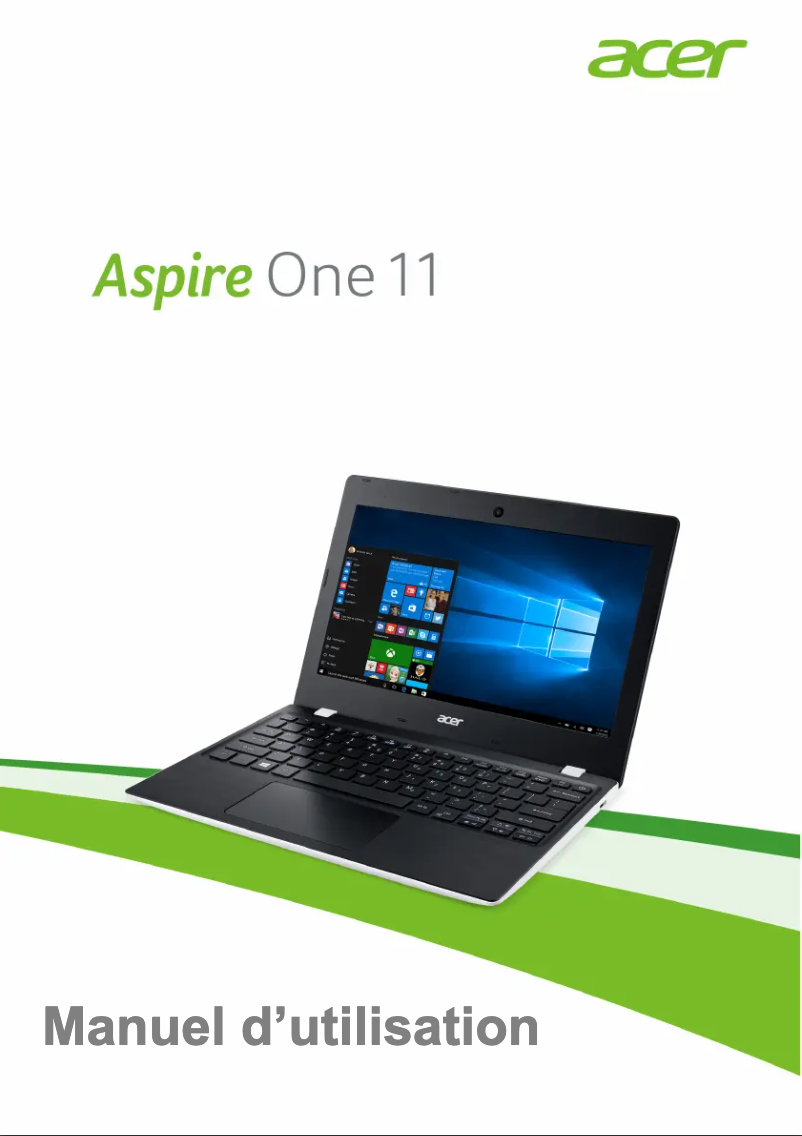 Page 1 of the manual User Manual Acer Aspire One
