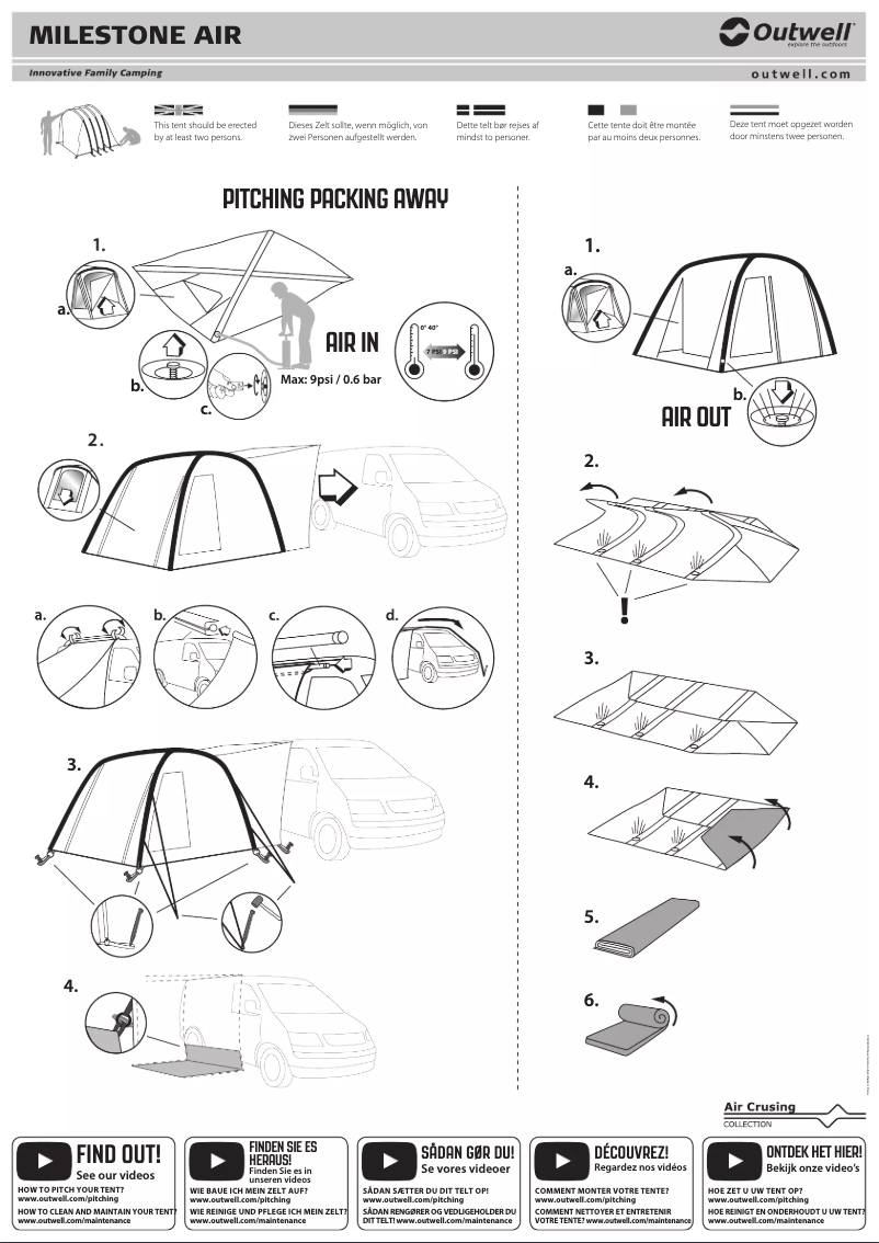 First page image of the manual for Milestone Air
