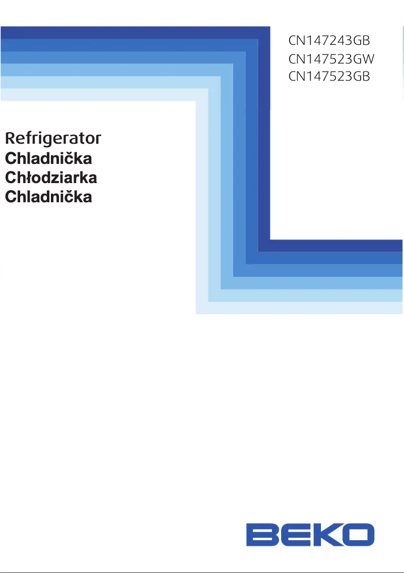 Page 1 of the manual User Manual Beko CN 147523 GW