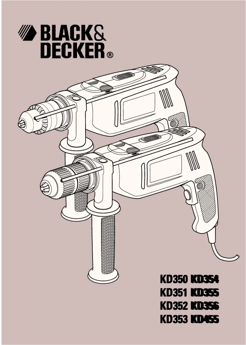 Page 1 of the manual User Manual Black & Decker KD355RE