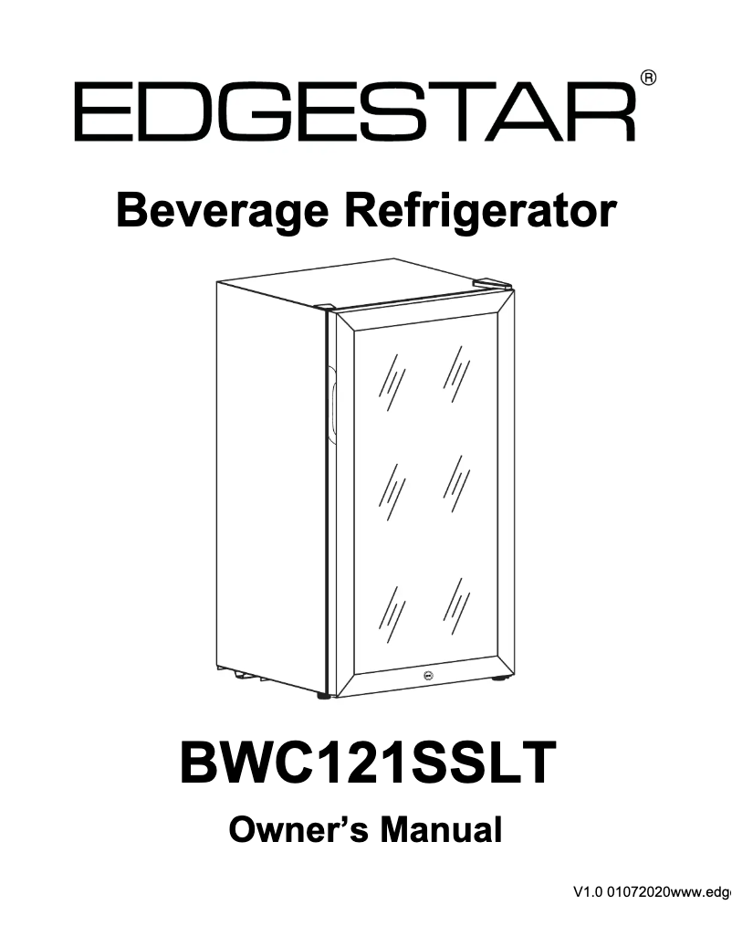 First page image of the manual for BWC121SSLT