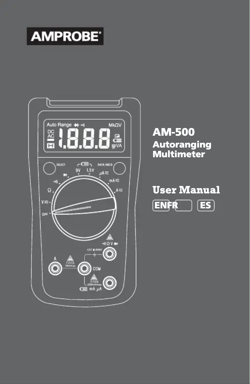 Page 1 of the manual User Manual Amprobe AM-500
