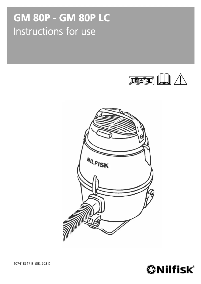 First page image of the manual for GM80
