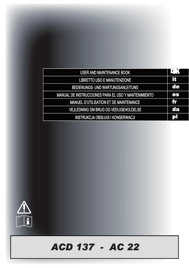 First page image of the manual for ACD 137