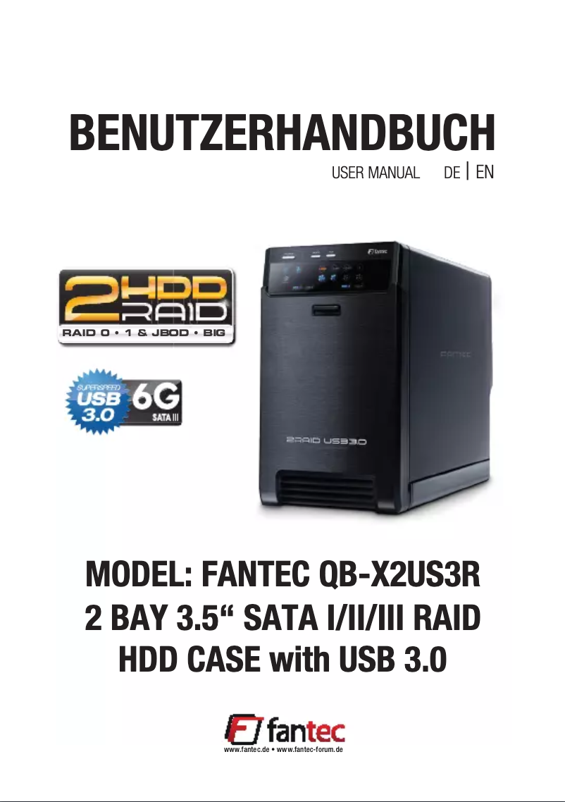 First page image of the manual for QB-X2US3R