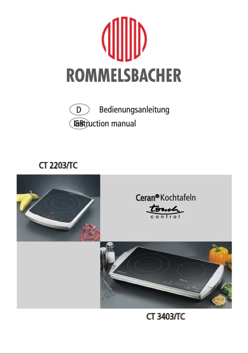 Page 1 of the manual User Manual Rommelsbacher CT 3403