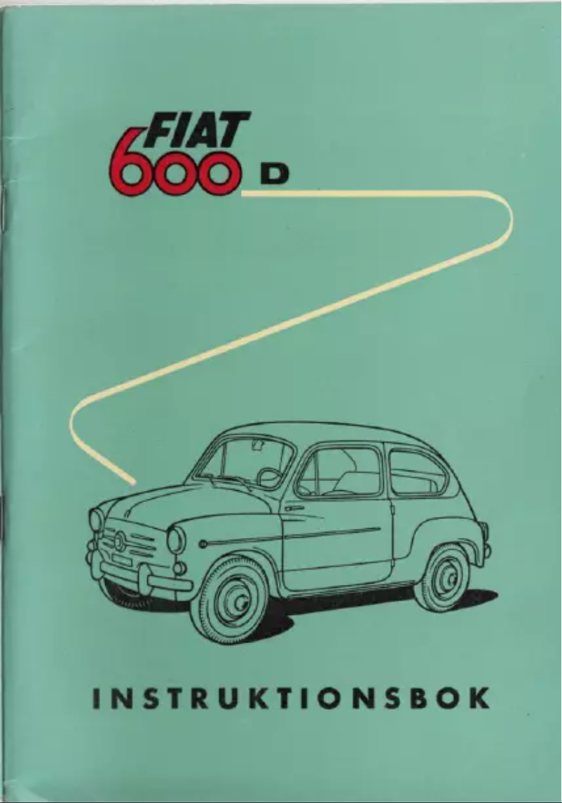First page image of the manual for 600D (1961)