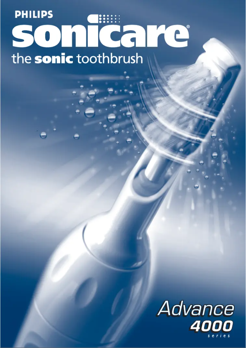 First page image of the manual for Sonicare Advance HX4401