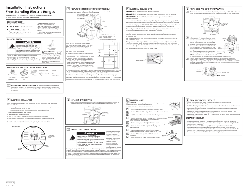 Page 1 of the manual Installation Guide GE JBP35DMBB