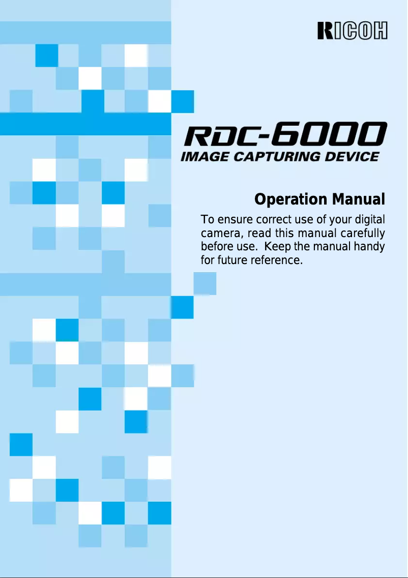 First page image of the manual for RDC-6000