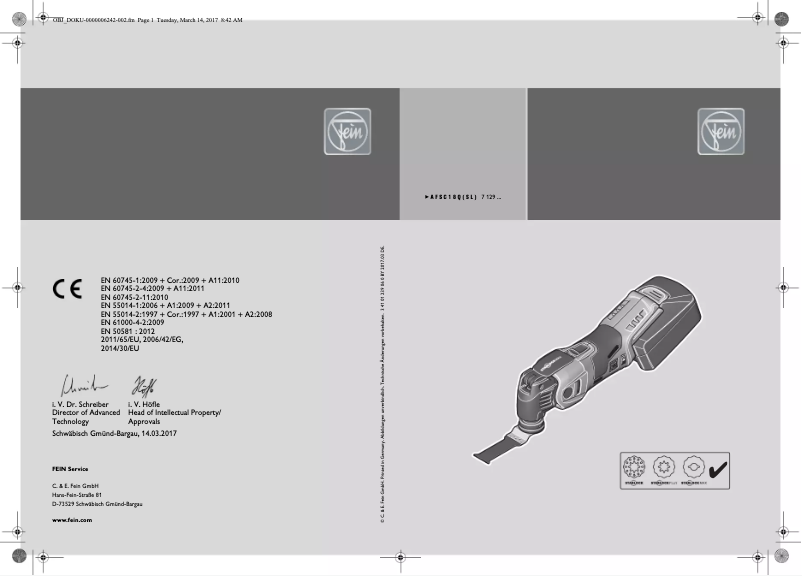 First page image of the manual for Accu SuperCut AFSC 18 QSL