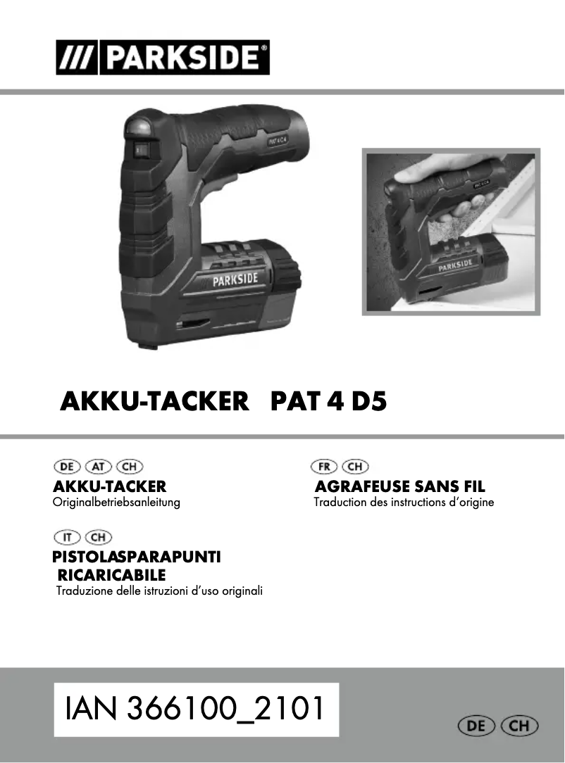Page 1 of the manual User Manual Parkside PAT 4 D5
