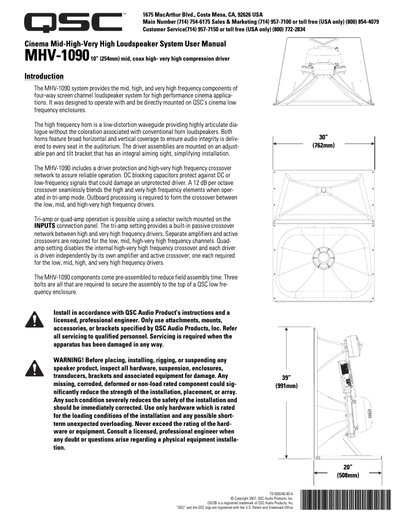 First page image of the manual for SC-424