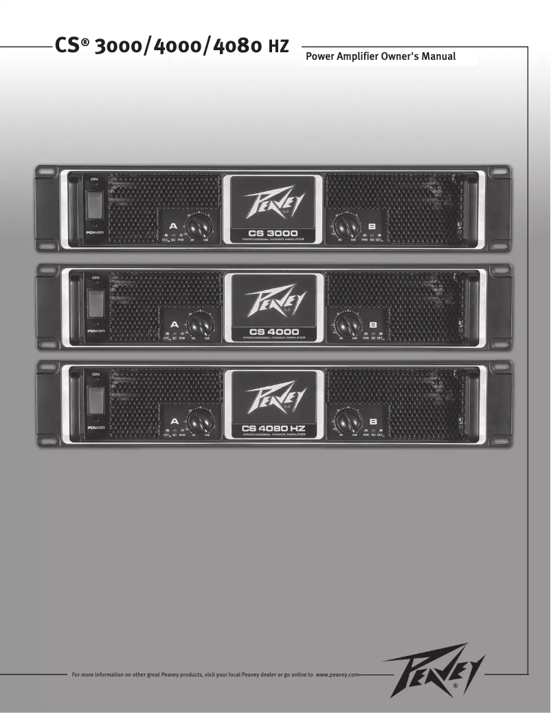 Page 1 of the manual User Manual Peavey CS 4080