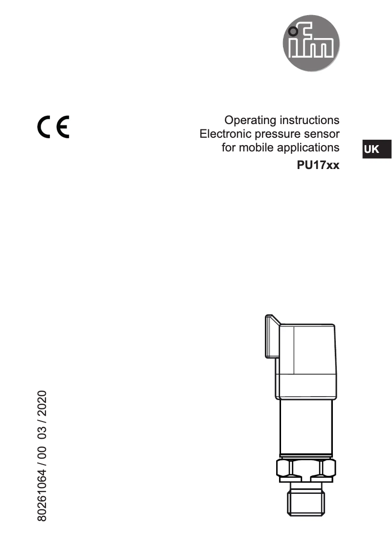 First page image of the manual for PU1700
