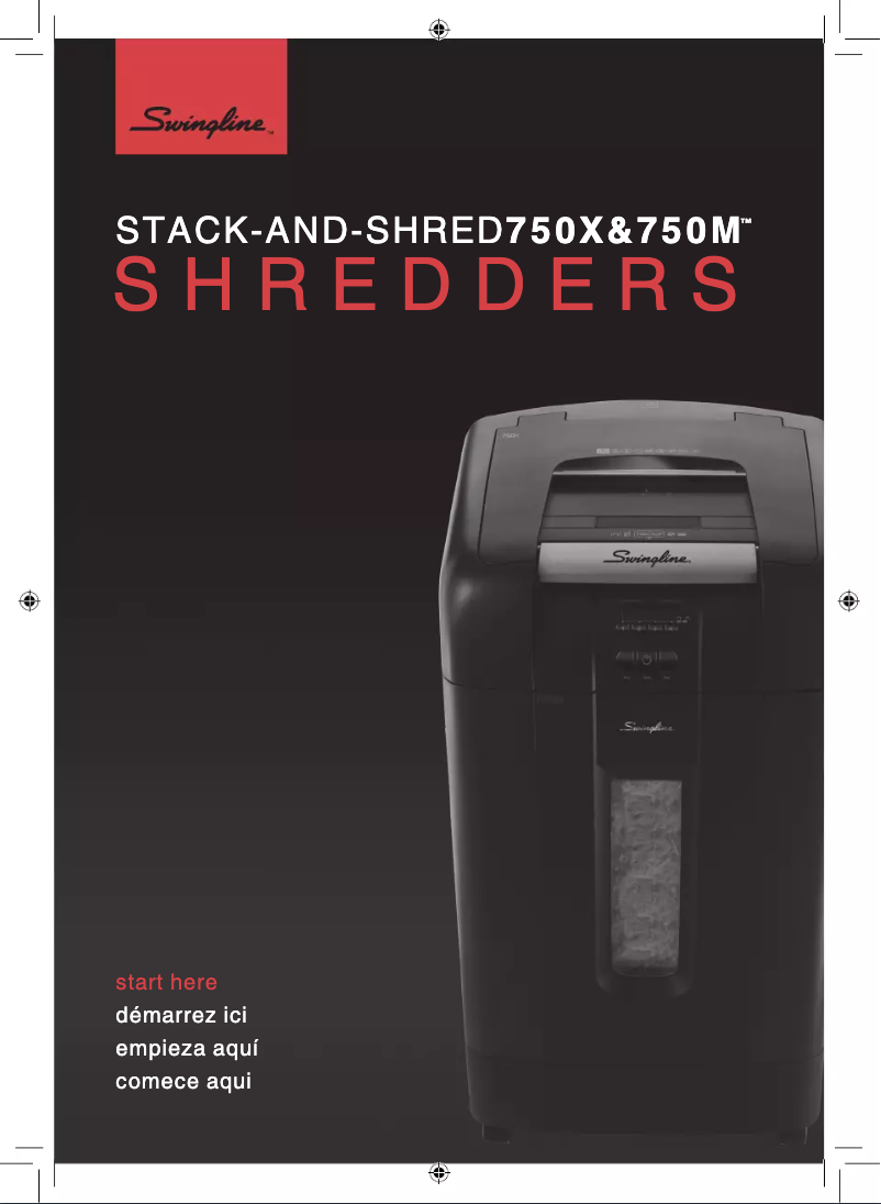 Page 1 of the manual Instruction Manual Swingline Stack-and-Shred 750M