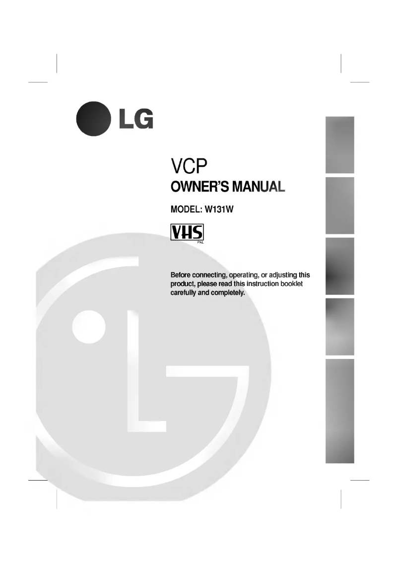 First page image of the manual for W131W