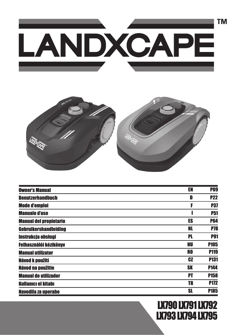 First page image of the manual for LX791