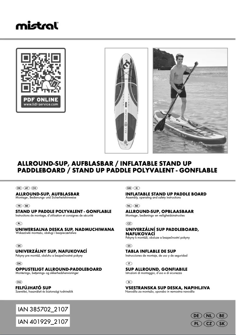 First page image of the manual for HG06954