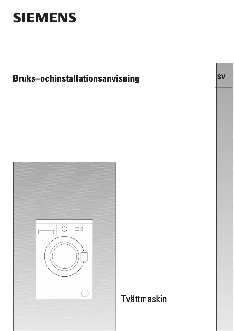 First page image of the manual for WM10A160SN