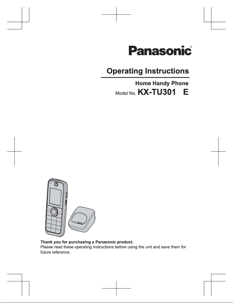 First page image of the manual for KX-TU301