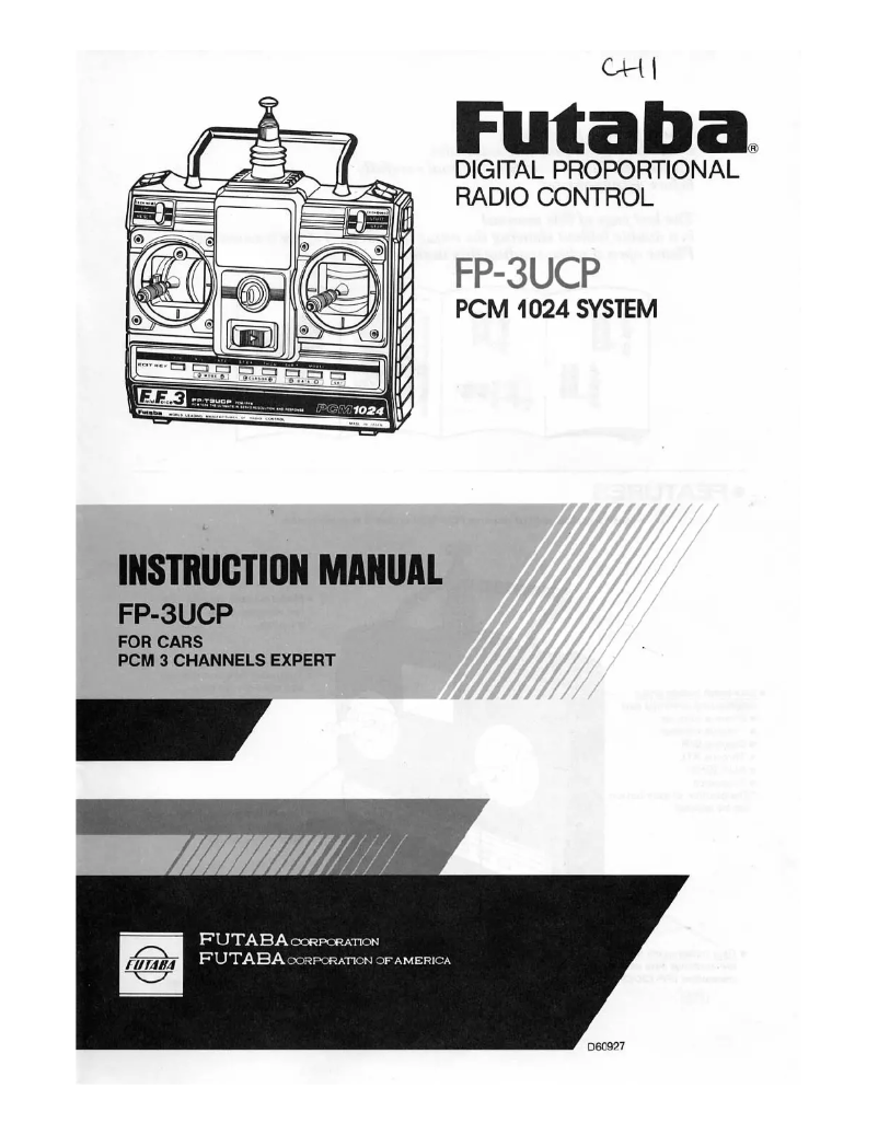 First page image of the manual for FP3UCP