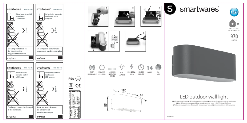 First page image of the manual for GWI-002-HS