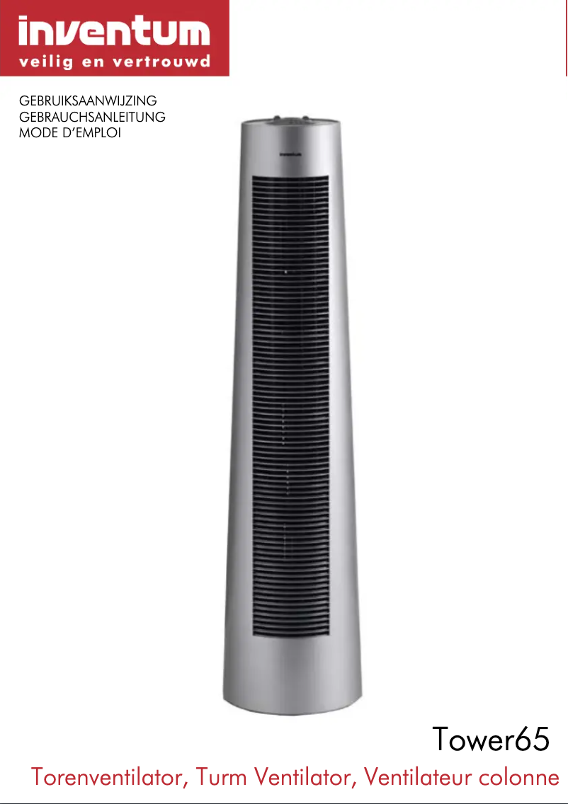 Page 1 of the manual User Manual Inventum Tower 65