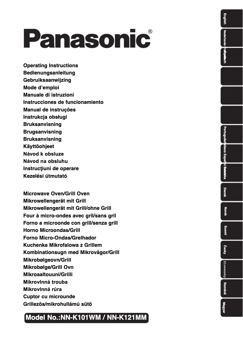 First page image of the manual for NN-K101WM