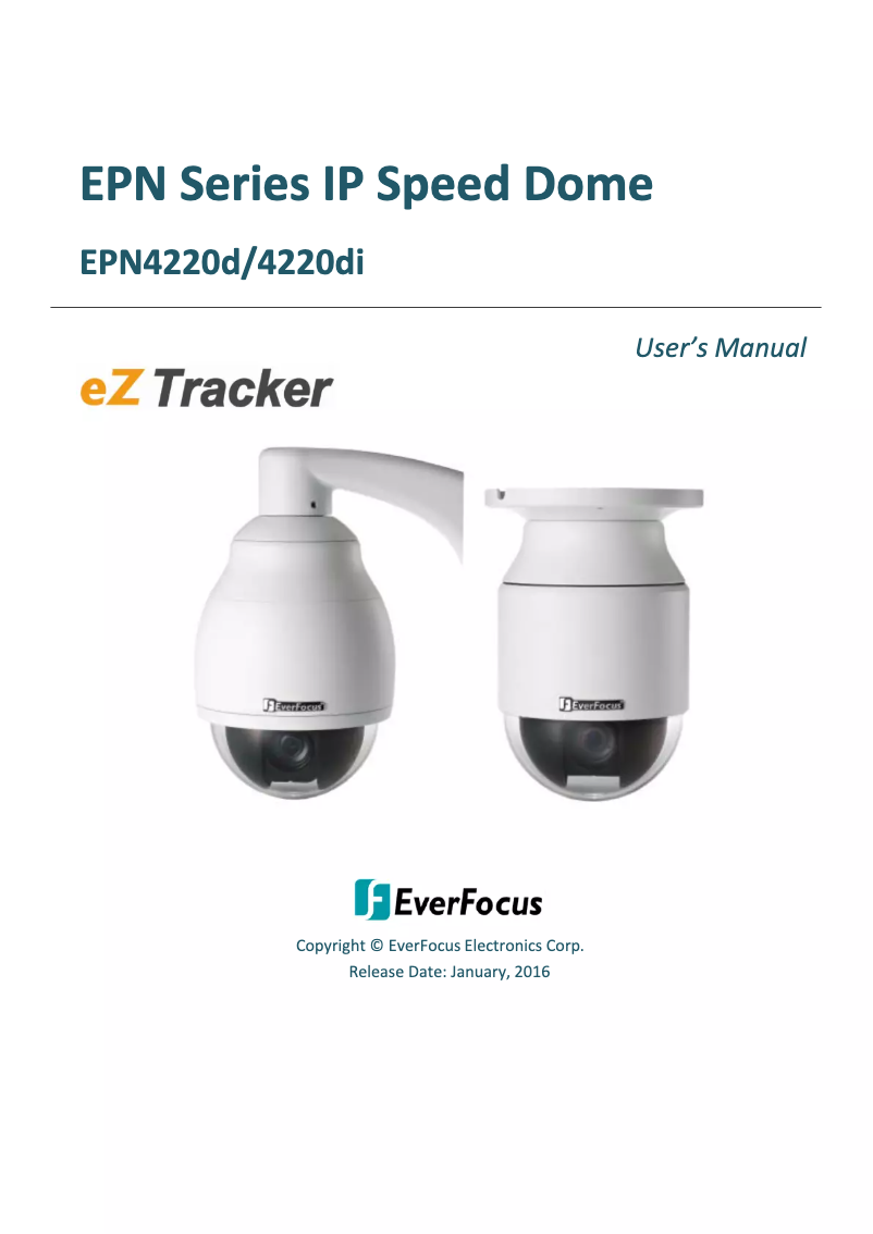Page 1 of the manual User Manual EverFocus EPN4220D