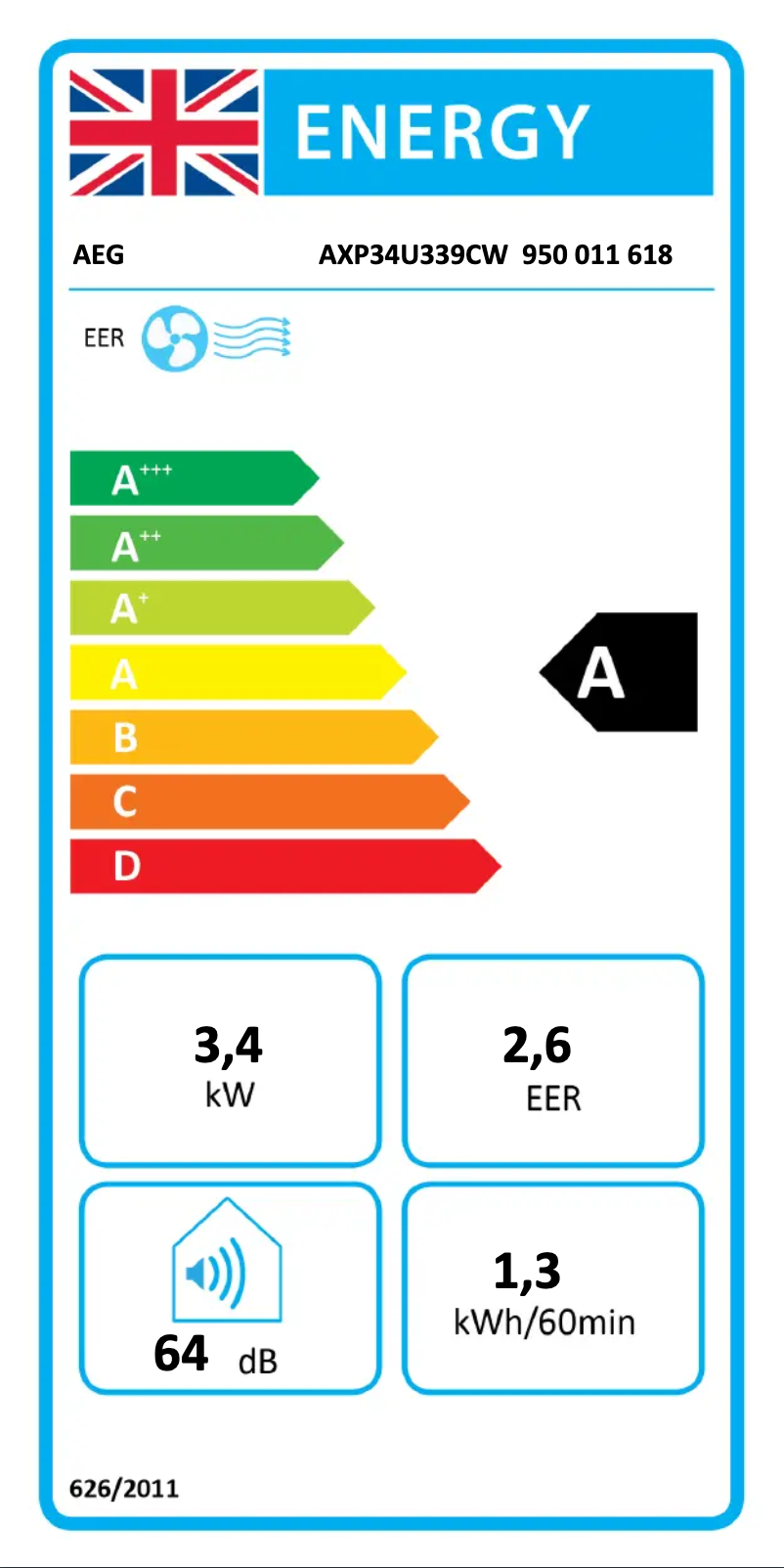 First page image of the manual for AXP34U339CW