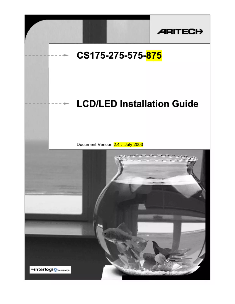 Page 1 of the manual User Manual Aritech CS875