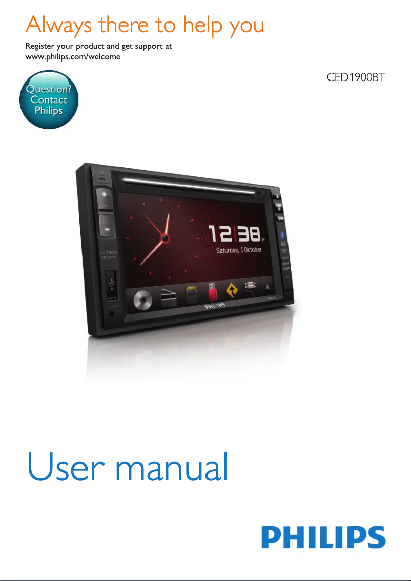 First page image of the manual for CED1900BT