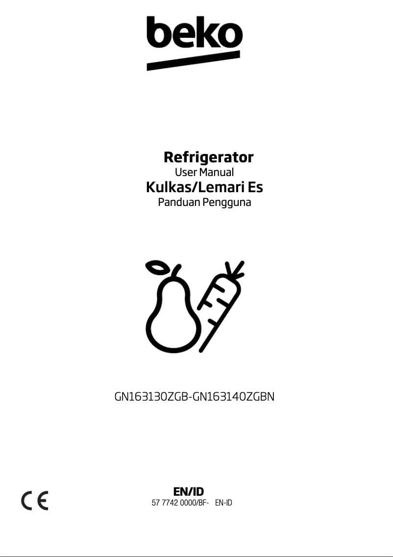 Page 1 of the manual User Manual Beko GN163130ZGB