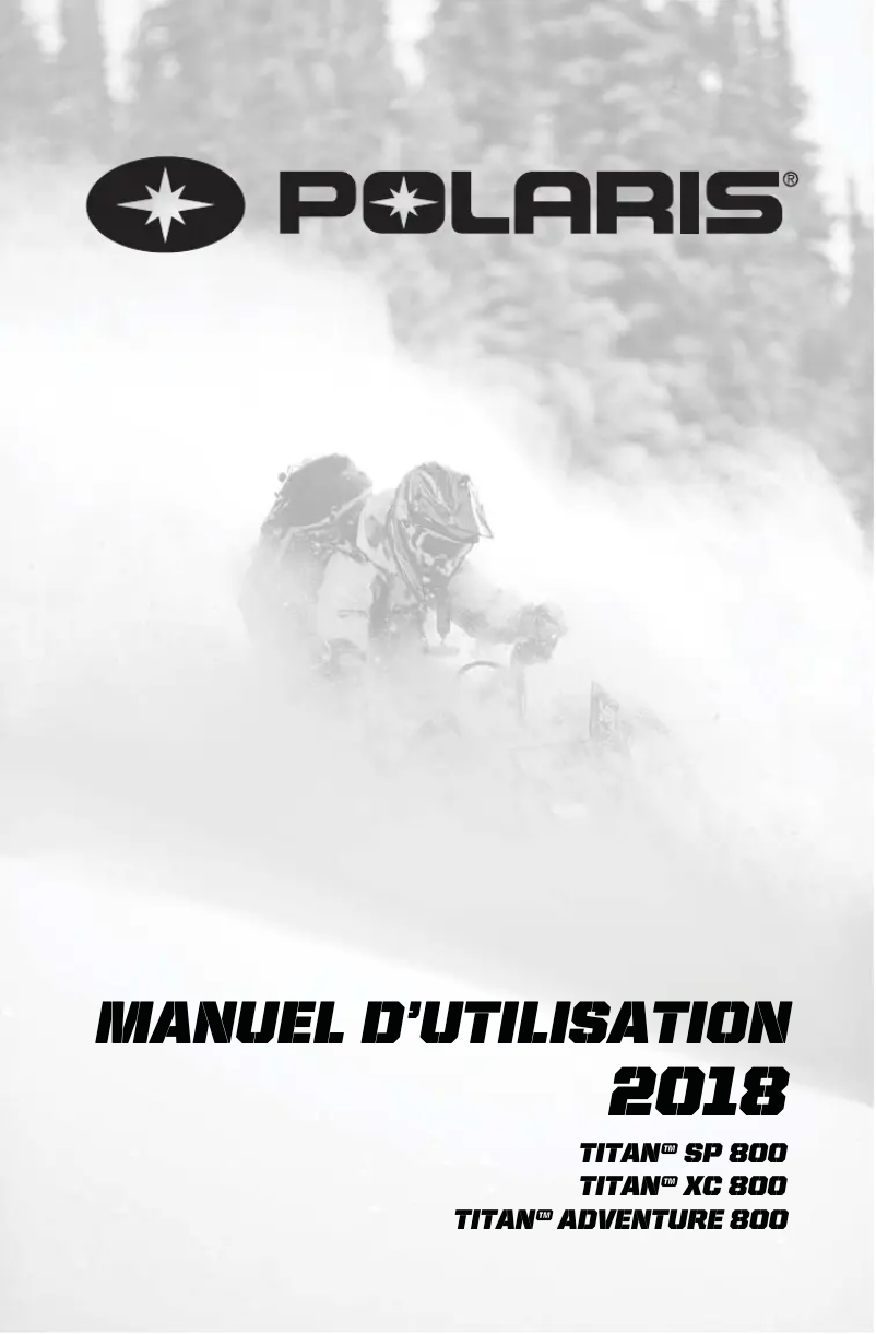 First page image of the manual for 800 Titan XC 155 (2018)