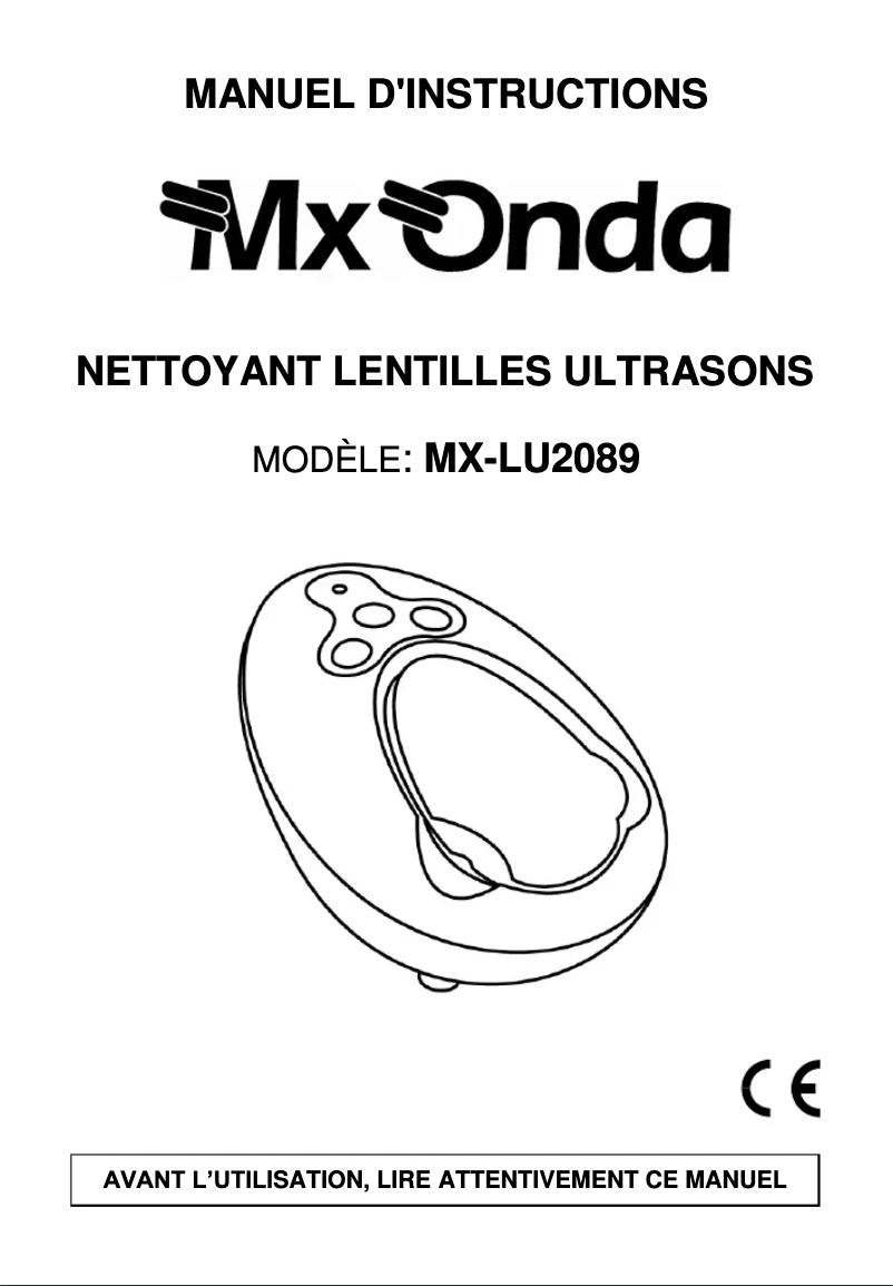 First page image of the manual for MX-LU2089