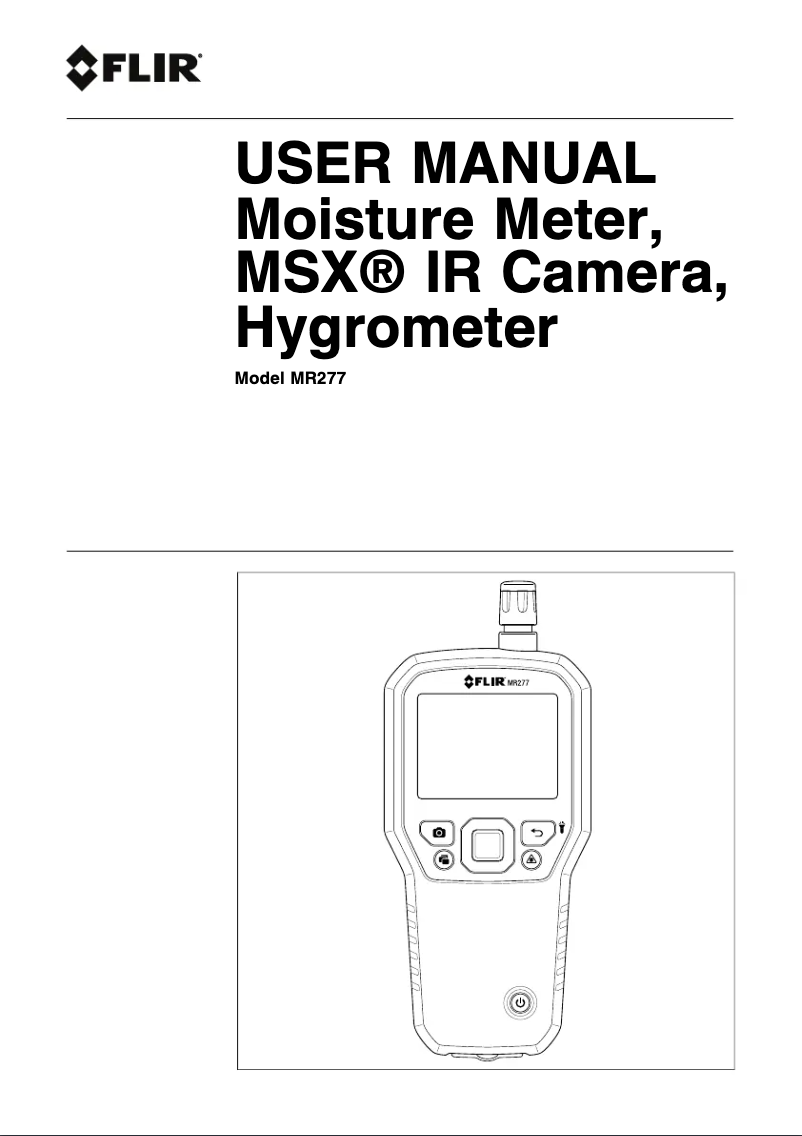 First page image of the manual for MR277