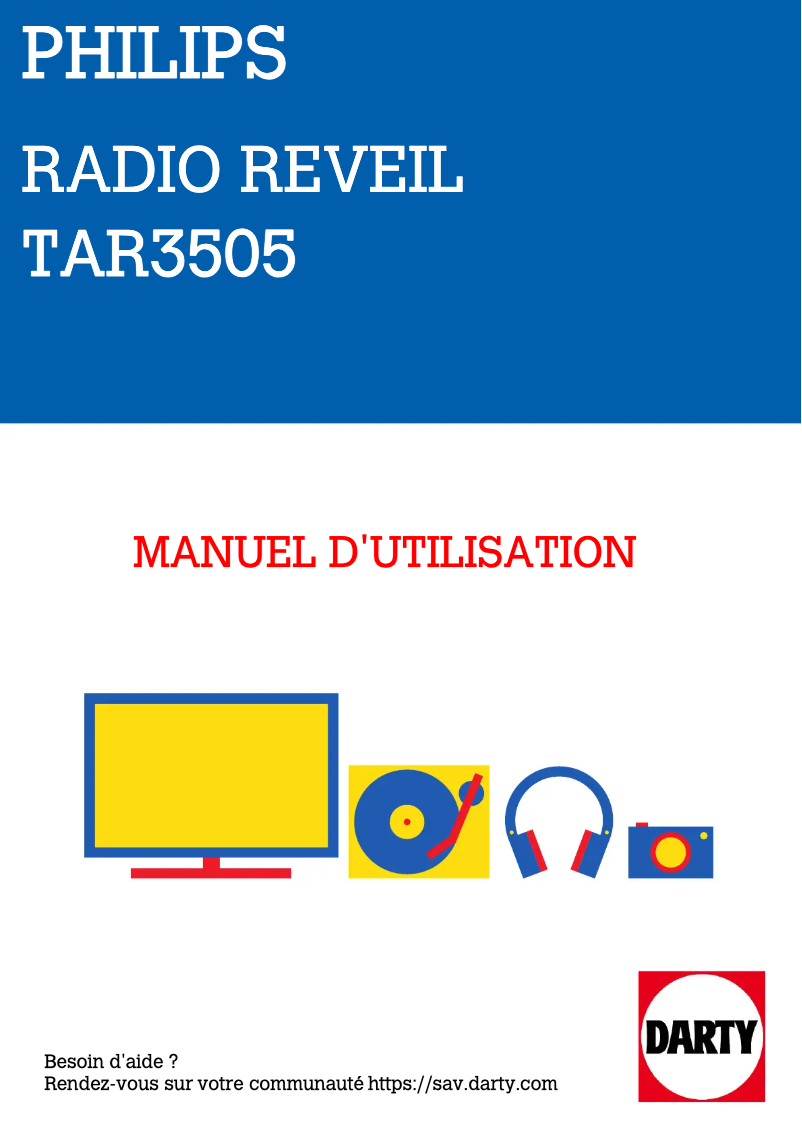 Page 1 of the manual User Manual Philips TAR3505