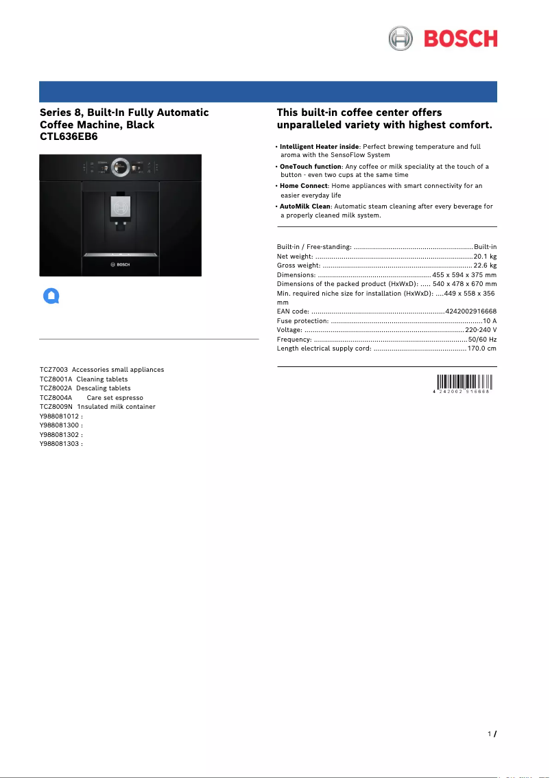 First page image of the manual for CTL636EB6