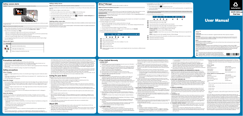 Page 1 of the manual User Manual Navman MiVue 698