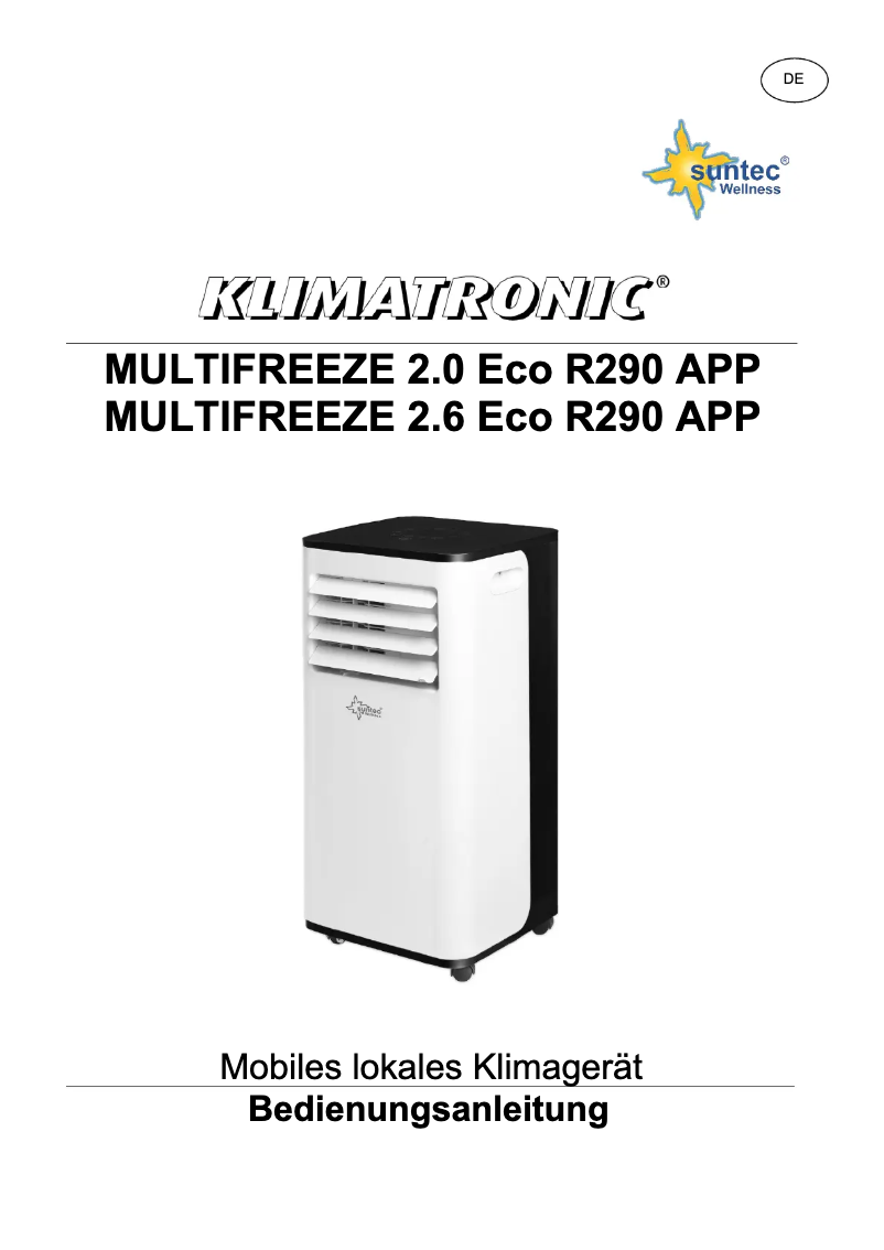 First page image of the manual for Multifreeze 2.0 Eco R290 App
