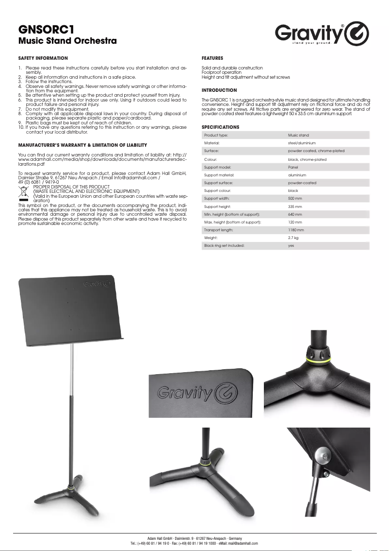 First page image of the manual for GNSORC1