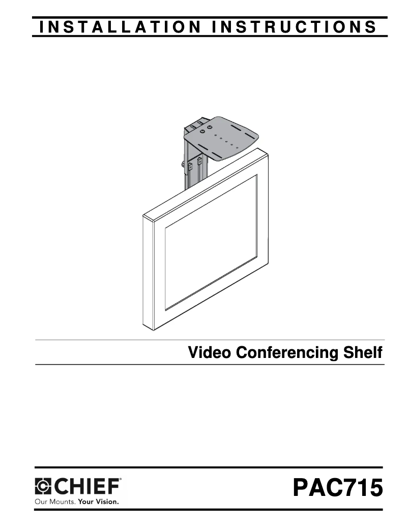 Page 1 of the manual User Manual Chief PAC715 flat panel wall mount