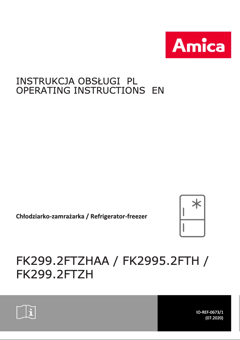 First page image of the manual for FK299.2FTZHAA