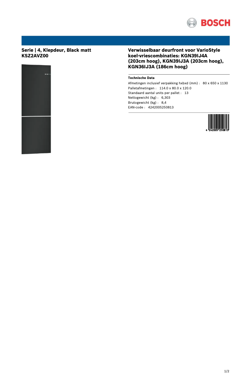 First page image of the manual for KSZ2AVZ00