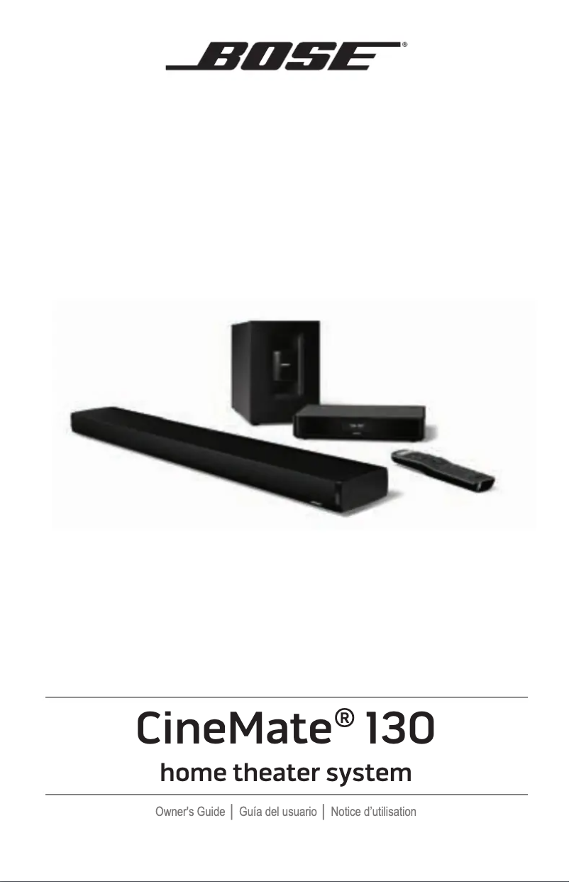 First page image of the manual for CineMate 130