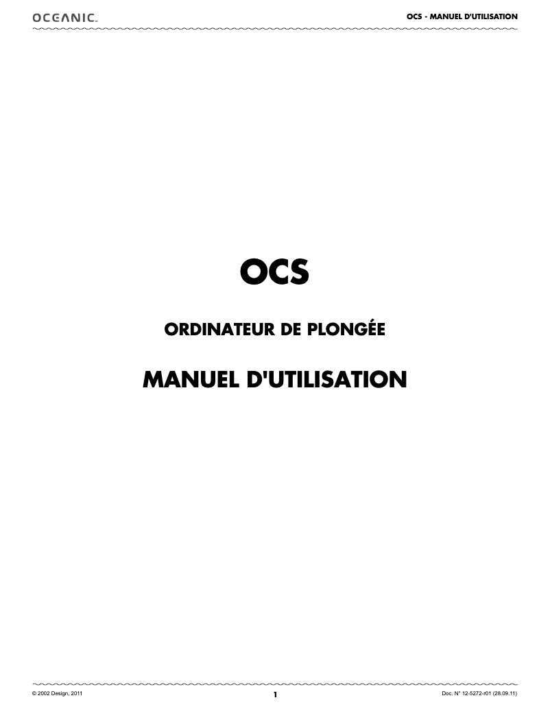 Image de la première page du manuel de l'appareil OCS